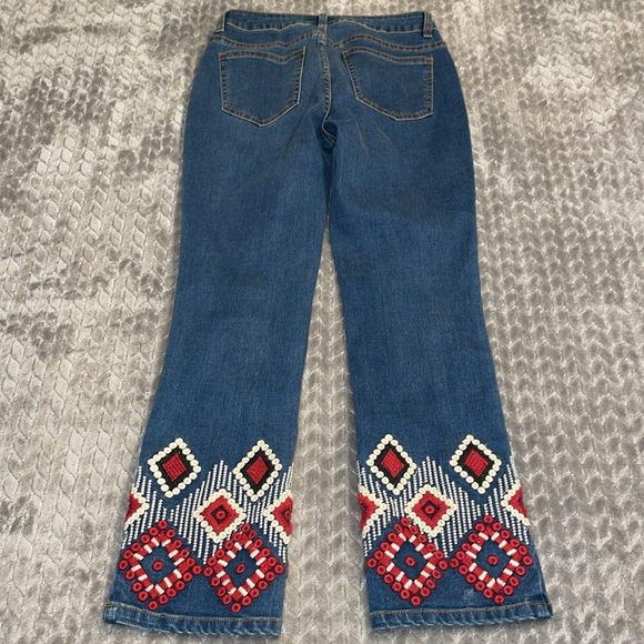 Boston Proper Embroidered Jeans. Size 0. - Picture 10 of 14